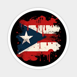 Puerto Rico Grafitti Style Flag Design Magnet